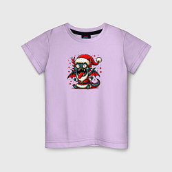 Детская футболка Чокнутый новогодний дракон