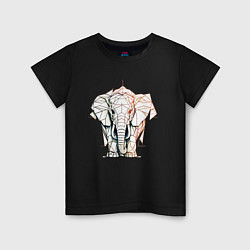 Детская футболка Слон в геометрическом стиле