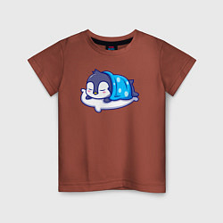 Детская футболка Спящий пингвин