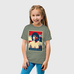 Футболка хлопковая детская Мистер Марадона, цвет: авокадо — фото 2
