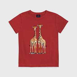 Детская футболка Друзья-жирафы
