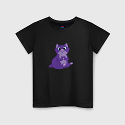 Детская футболка Кот с сердцем из лапок