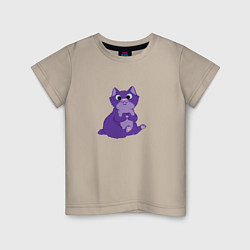 Детская футболка Кот с сердцем из лапок