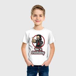 Футболка хлопковая детская Vault Keanu Reeves, цвет: белый — фото 2