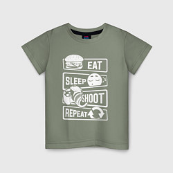 Детская футболка Еда сон фото