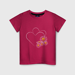 Детская футболка Сердце в ромашках
