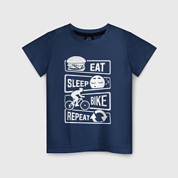 Детская футболка Eat sleep bike