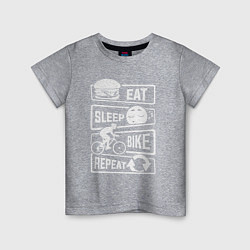 Детская футболка Eat sleep bike