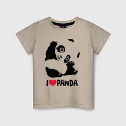 Детская футболка I love panda