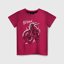 Детская футболка Старая школа - мотоцикл