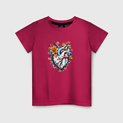 Детская футболка Расцветающее сердце
