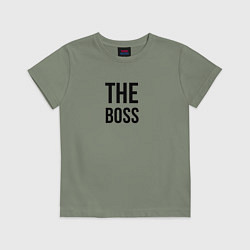Футболка хлопковая детская The boss - Couple, цвет: авокадо