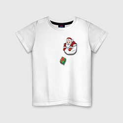 Детская футболка Карманный Дед Мороз