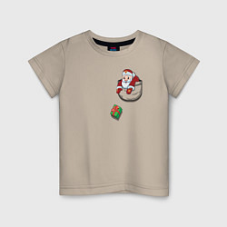 Детская футболка Карманный Дед Мороз
