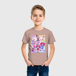Футболка хлопковая детская The amazing digital circus together, цвет: пыльно-розовый — фото 2
