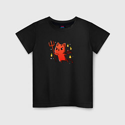 Детская футболка Демон котик парные