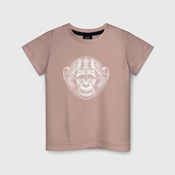 Детская футболка Морда шимпанзенка