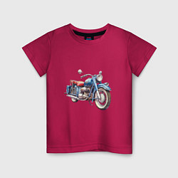Детская футболка Ретро мотоцикл олдскул