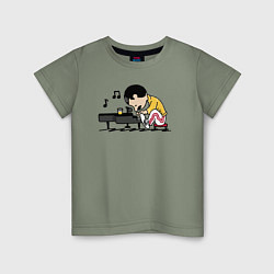 Детская футболка Фредди Меркьюри за роялем