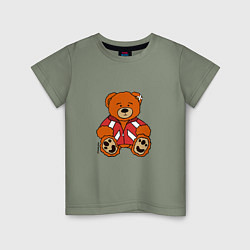 Детская футболка Медведь Марат в спортивном костюме
