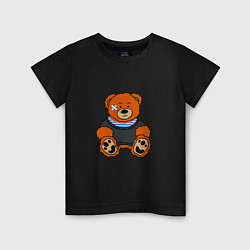 Детская футболка Медведь Вова с пластырем
