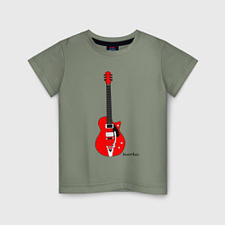Детская футболка Красная гитара - рок н ролл