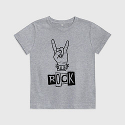 Детская футболка Символ рока - коза из пальцев