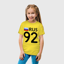 Футболка хлопковая детская RUS 92, цвет: желтый — фото 2