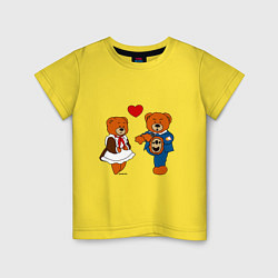 Детская футболка Мишки: Айгуль и Марат