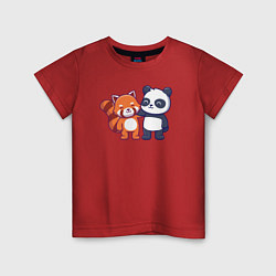 Детская футболка Милые панды