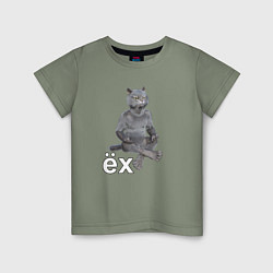 Детская футболка Кот йог через ёх