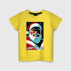 Футболка хлопковая детская Arnold Schwarzenegger - Santa Claus, цвет: желтый