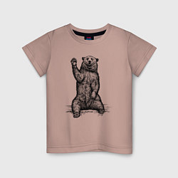 Детская футболка Медведь приветливый