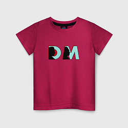 Футболка хлопковая детская Depeche Mode - DM logo, цвет: маджента