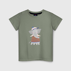 Детская футболка Слоник-моряк