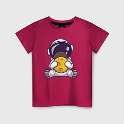 Детская футболка Космонавт и луна