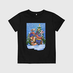 Детская футболка Кибердеревня роботы новый год