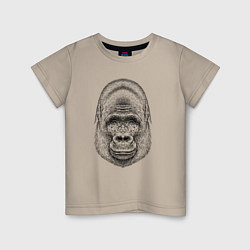Детская футболка Голова весёлой гориллы