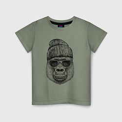 Детская футболка Горилла в шапке
