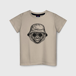 Детская футболка Стильный детеныш гориллы