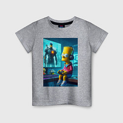 Детская футболка Bart Simpson is an avid gamer