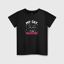 Детская футболка My cat is my Valentine 2024