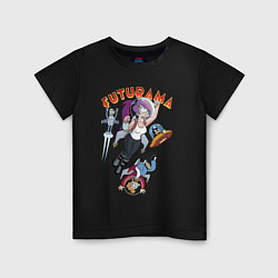 Детская футболка Футурама в космосе