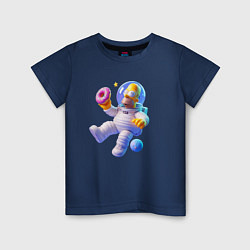 Детская футболка Гомер Симпсон в открытом космосе