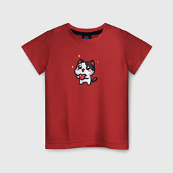 Детская футболка Котенок с сердечком