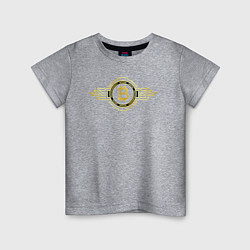 Детская футболка Биткоин крипто лого