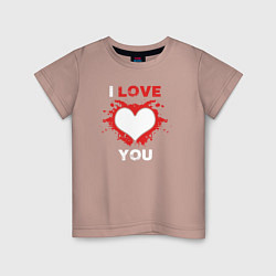 Детская футболка I love you heart