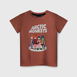 Футболка хлопковая детская Arctic Monkeys clowns, цвет: кирпичный