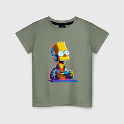 Детская футболка Bart is an avid gamer