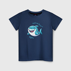 Детская футболка Толстая акула любит делать кусь